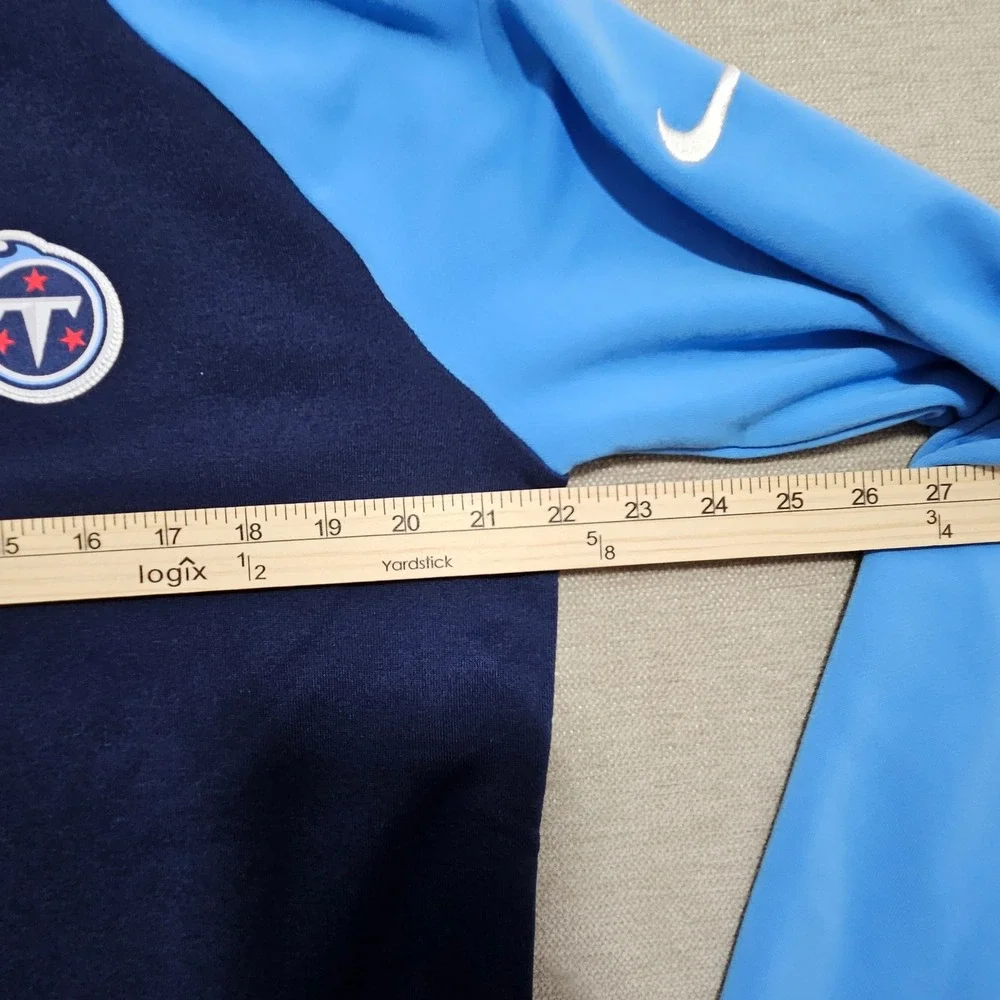 Nike Tennessee Titans NFL Dri-FIT Navy‎ Blue Raglan Sweatshirt Mens Medium M